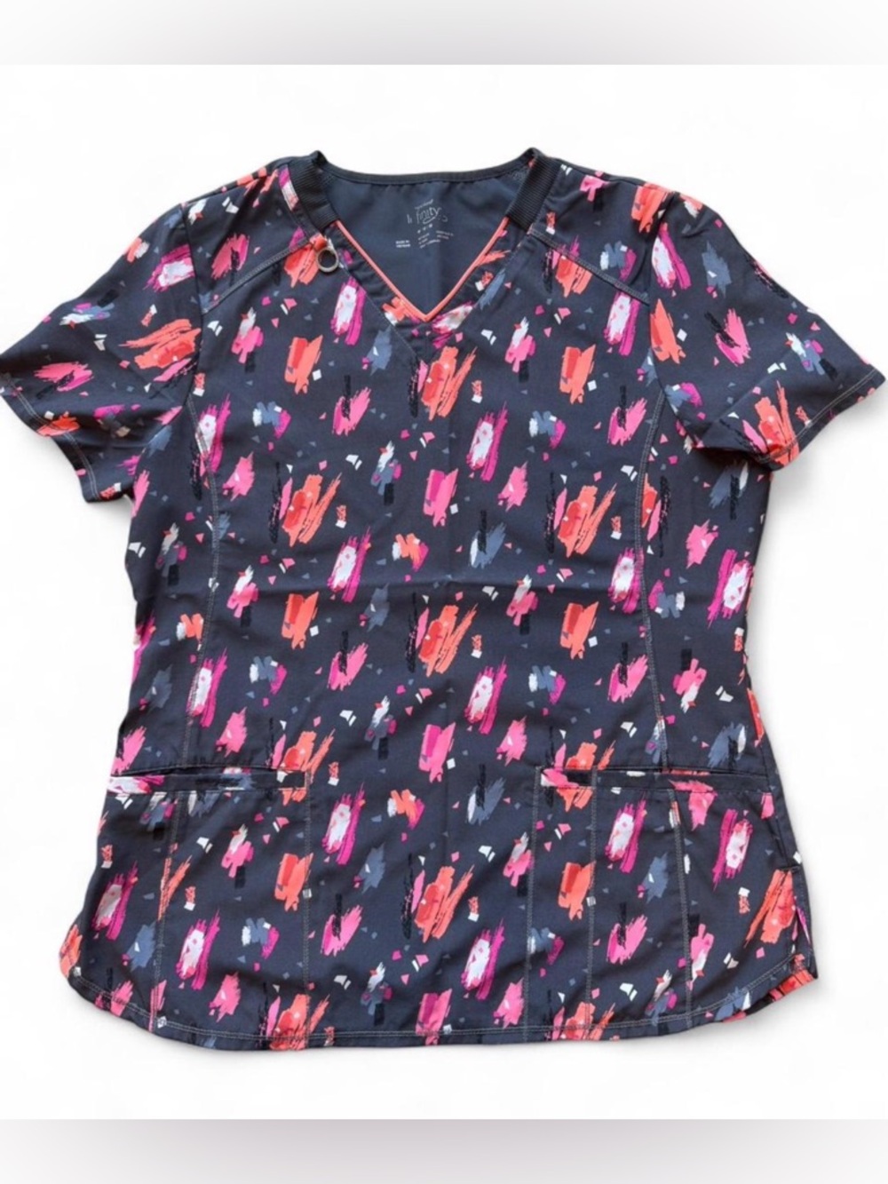 Colorful Cherokee Infinity Scrub Top Size Medium